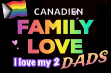 a canadian family love i love my 2 dads sign