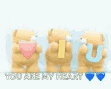 bears you are my heart i heart u i love you