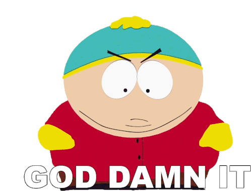 God Damn It Eric Cartman Sticker - God Damn It Eric Cartman South Park Stickers