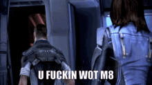 Commander Shepard U Fuckin Wot M8 GIF - Commander Shepard U Fuckin Wot M8 You What Mate GIFs