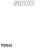 a cartoon drawing of a blue cat with the name siuu written above it