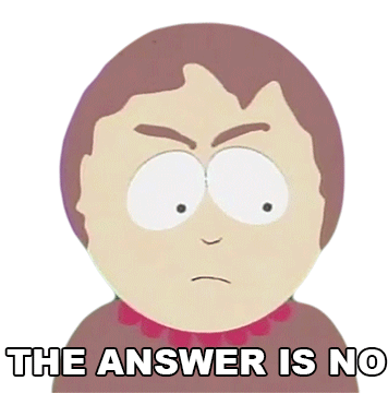 The Answer Is No Sharon Marsh Sticker - The Answer Is No Sharon Marsh South Park Stickers