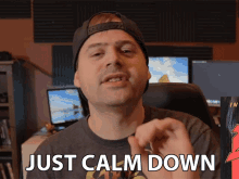 Just Calm Down Jared Dines GIF - Just Calm Down Jared Dines Just Take A Deep Breathe GIFs
