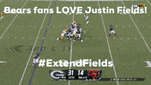 Bears Fans Love Justin Fields Extend Fields GIF