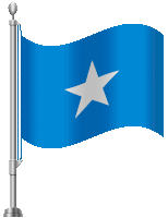 a blue flag with a white star in the middle