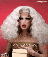 a picture of a drag queen with t4yce tumblr written on the bottom right