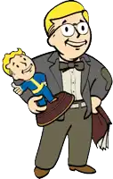 a cartoon of a man holding a small boy