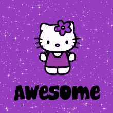 Awesome Purple GIF - Awesome Purple Hello Kitty GIFs