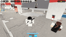 a screenshot of a video game with a person holding a sword