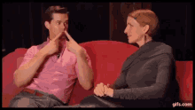 Andrew Rannells Susan Blackwell GIF - Andrew Rannells Susan Blackwell Side By Side GIFs