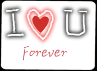 a sign that says i love u forever with a heart in the middle