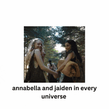 annabella and jaiden in every universe is written on a white background