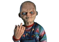 Chucky Middle Finger Sticker
