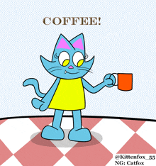 Cat Girl Coffee GIF - Cat Girl Coffee Coffee Cup GIFs