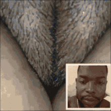 a picture of a man 's face is next to a picture of a woman 's butt