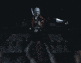 a devil may cry character is standing in front of a box
