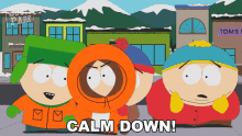 Calm Down Stan Marsh GIF - Calm Down Stan Marsh Kyle Broflovski GIFs