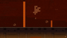 a screenshot of a video game with a brick wall and a green box