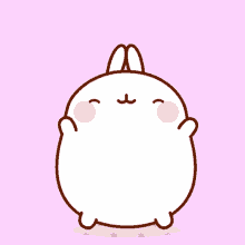 Cough On Elbow Molang GIF - Cough On Elbow Molang Cover Mouth GIFs