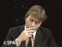 Christopher Hitchens Smoking GIF - Christopher Hitchens Smoking C-span GIFs
