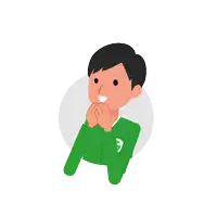 a cartoon illustration of a man with the words maafin yaa written above him