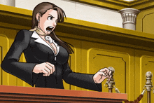 Ace Attorney Mia Fey GIF - Ace Attorney Mia Fey Damage GIFs