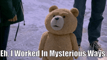 Ted Tv Show Eh I Worked In Mysterious Ways GIF - Ted Tv Show Eh I Worked In Mysterious Ways I Worked In Strange Ways GIFs