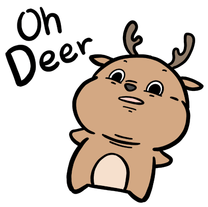Oh Deer Sticker - Oh Deer Ohdeer Stickers
