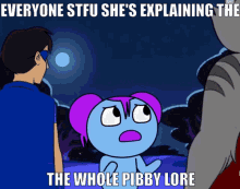 Pibby Learning With Pibby GIF - Pibby Learning With Pibby Everyone Stfu Shes Explaining The Whole Pibby Lore GIFs