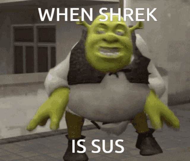 Shrek Funny 'WTF' Face Meme | Greeting Card