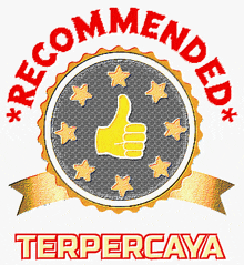 a logo that says recommended terpercaya on it