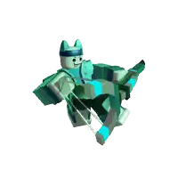 a cartoon character with a bow and arrow is flying through the air