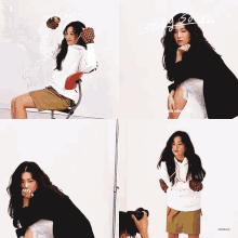 a collage of photos of a woman with the words september coming soon on the bottom