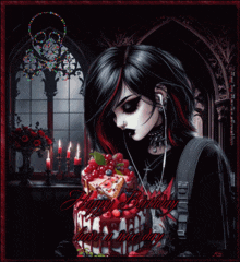 Goth Birthday Happy Birthday GIF - Goth Birthday Happy Birthday Birthday GIFs