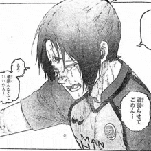 a black and white drawing of a soccer player with a speech bubble .