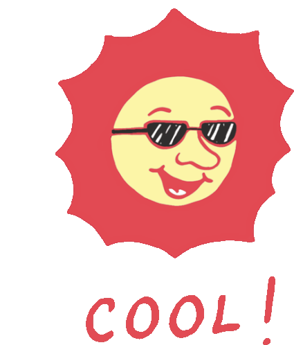 Happy Sun In Sunglasses Says Cool In English Sticker - Lostin Paradise Sun Sunglasses Stickers