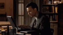 Tom Hanks Typing GIF - Tom Hanks Typing Laptop GIFs