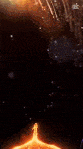 an animated image of a phoenix with a black background