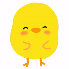 bird cute animal yellow smile