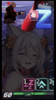 a game called ark recode is being played on a 4g phone