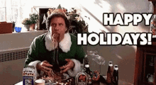 Elf Movie Will Ferrell GIF - Elf Movie Will Ferrell Happy Holidays GIFs
