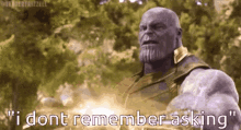 Thanos I Dont Remember Asking GIF - Thanos I Dont Remember Asking Funny GIFs