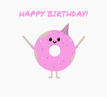 Happy Birthday Donut GIF - Happy Birthday Donut Doughnut GIFs