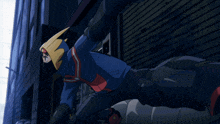 a cartoon character wearing a mask and a hoodie with the letter s on it