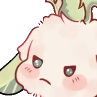 a close up of a cartoon character with an angry face