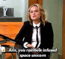 Leslie Knope Compliment GIF - Leslie Knope Compliment Space Unicorn GIFs