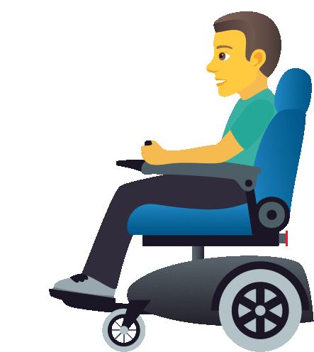 Man In Motorized Wheelchair People Sticker - Man In Motorized Wheelchair People Joypixels Stickers