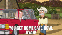 family guy mayor wild west you get home safe now drive home safe