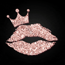 a pink lip with a crown and the word best on it