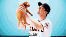 buster posey puppy yes it is san francisco giants holding puppy